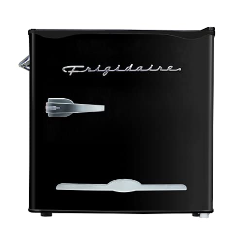 FRIGIDAIRE RIGIDAIRE Black EFR176- AMZ Retro Mini Refrigerator-Energy Saving-Adjustable Thermostat Control-Side Mounted Bottle Opener-Ideal For Dorm, Office, RV, Garage, Apartment 1.6 Cubic Feet