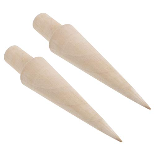  2pcs Ice Cream Cone Mold Wooden Waffle Cone Roller Waffle Roller Pastry Roll Cake Molds DIY Baking Tools