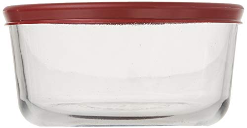  4 Cup Food Storage Containers With Red Lids (3)