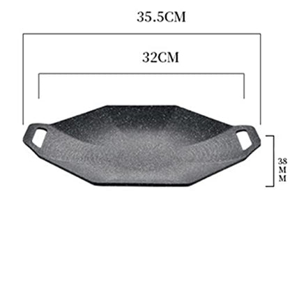  Ollas Glass Cooking Pot Baking Plate Household Induction Cooker Barbecue Plate Commercial Non-stick Pot Cassette Furnace Outdoor Teppanyaki Soperas