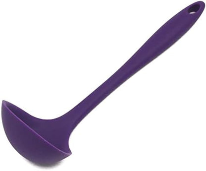  Premium Silicone Cooking Ladle, 11.25 Inch, Red