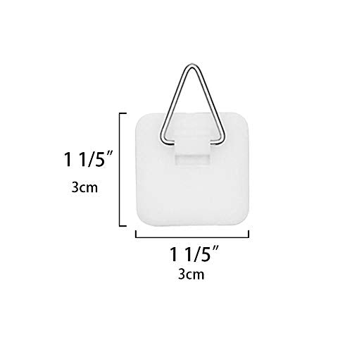  1.25 Inch Invisible Adhesive Plate Hanger Set Vertical Plate Holders For The Wall (20 Pack)