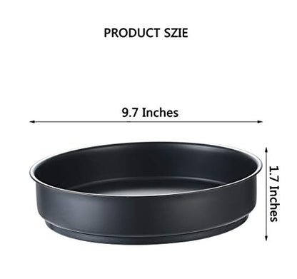  Lazy Susan Turntable Spice Organizer 9", Rotating Spinning Lazy Susans Storage Container For Kitchen Pantry, Counters, Countertop, Shelf, Table, Vanity Black