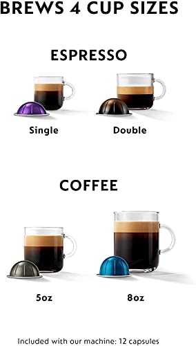  Nespresso Vertuo Coffee And Espresso Machine By Breville, 5 Cups, Chrome