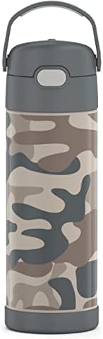 Thermos FUNTAINER 16 Ounce Stainless Steel Vacuum Insulated Bottle With Wide Spout Lid, Denim Blue