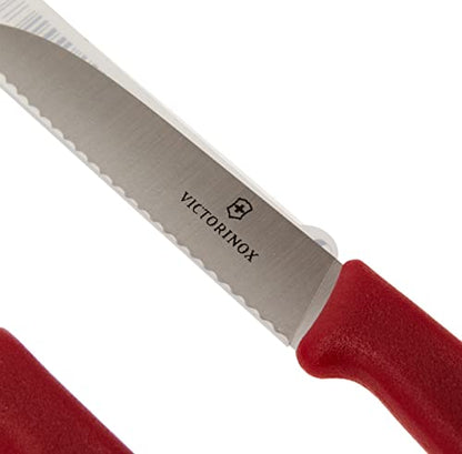 Victorinox 3-Piece Paring Knife, Stainless Steel, Red, 30 X 5 X 5 Cm