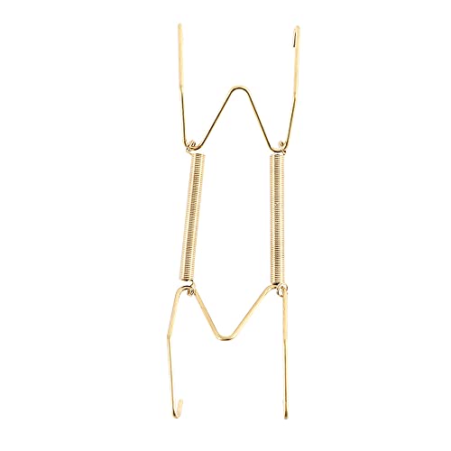  Plate Dish Hanger, Dismountable Decoration Crafts Dish Spring Holder, Fixed Art Wall Display Securing Clip Invisible Hook For Home Decor(8 Inch)
