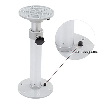  Pwshymi Table Pedestal Leg, 360° Rotatable Anodic Oxidation RV Table Base Stand Aluminum Alloy 460 To 700mm For Home For Yacht For Camper