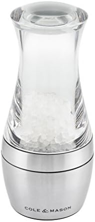 Cole & Mason 140 Mm Wishford Stemless Salt Mill, Stainless Steel, Silver, 6 X 6 X 13.5 Cm