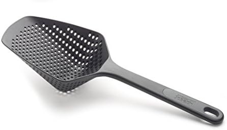 Joseph Joseph Scoop Colander Strainer Slotted Spoon, Large, Black