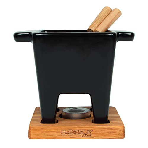  Boska Tealight Tapas Fondue Set - Best For Cheese Or Chocolate - Microwave Safe Ceramic Hot Pot Chocolate Fountain Snack - Wedding Registry Items Small Kitchen Appliances - 200 ML Pro Collection