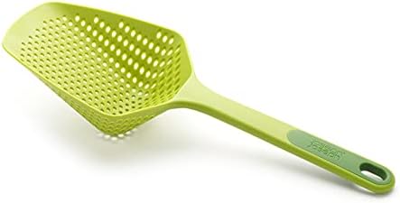 Joseph Joseph Scoop Colander Strainer Slotted Spoon, Large, Black