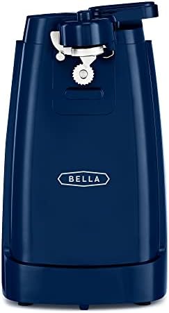 Bella Electric Can Opener, Automatic Can Opener, Knife Sharpener And Bottle Opener, Easy Safe Removable Cutting Lever, Cord Storage, Easy Clean-Up, Black