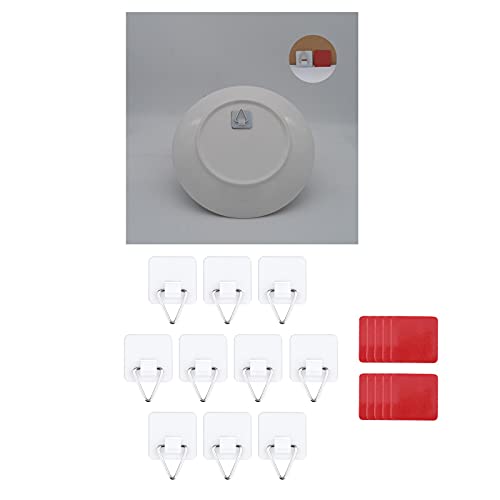  10 Pieces Invisible Plate Hanger Vertical Plate Holders For Plate Pictures Wall Supplies, 1 Inch