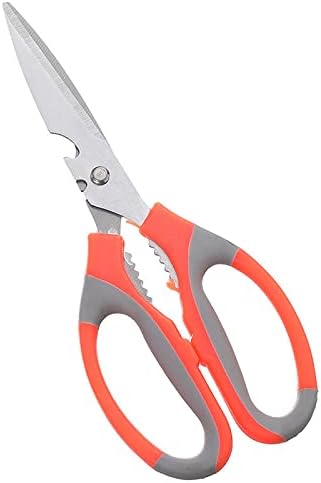 Kitchen Shears Ultra Sharp Stainless Steel Multifunctional Stainless Steel Kitchen Detachable Shears Heavy Duty Meat Scissors Fish Herbs Stainless Steel Kitchen (As Shown, One Size)