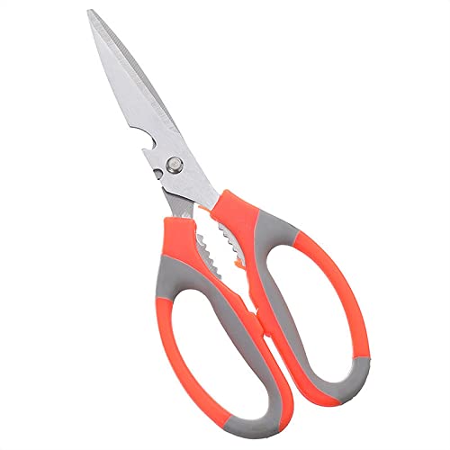  Kitchen Shears Ultra Sharp Stainless Steel Multifunctional Stainless Steel Kitchen Detachable Shears Heavy Duty Meat Scissors Fish Herbs Stainless Steel Kitchen (As Shown, One Size)