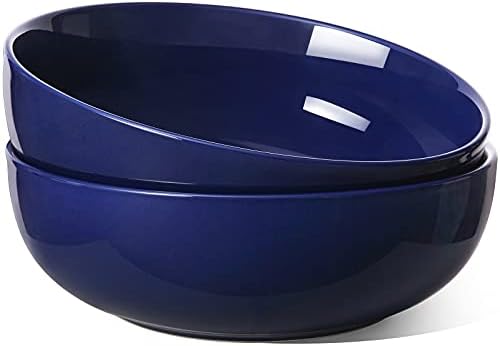  Pasta Bowls 45 OZ, Large Salad Bowls And Serving Bowls, Soup Bowl, Ceramic Pasta Plates - 8.5 Inch, Set Of 4, White