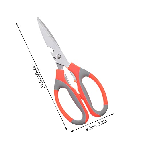  Kitchen Shears Ultra Sharp Stainless Steel Multifunctional Stainless Steel Kitchen Detachable Shears Heavy Duty Meat Scissors Fish Herbs Stainless Steel Kitchen (As Shown, One Size)