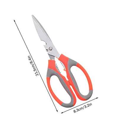 Kitchen Shears Ultra Sharp Stainless Steel Multifunctional Stainless Steel Kitchen Detachable Shears Heavy Duty Meat Scissors Fish Herbs Stainless Steel Kitchen (As Shown, One Size)