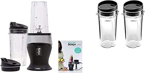 Ninja Fit Personal Blender 700-Watts (4) 16-oz To-Go Cups & Spout Lids & Recipe Book