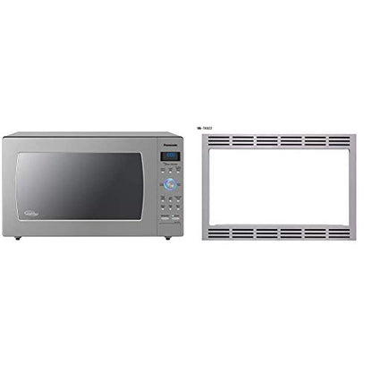 Panasonic Countertop/Built-In Microwave Oven With Cyclonic Wave Inverter Technology And 1250W Of Cooking Power - NN-SD975S - 2.2 Cu. Ft (Stainless Steel/Silver) & 27 TRIM KIT, 27 Inch, Silver