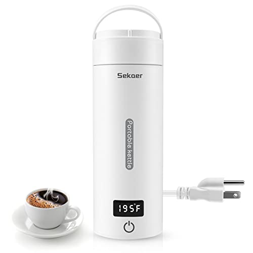  Mall Electric Tea Kettle Travel Portable Mini Coffee Kettle, With 4 Variable Presets, Personal Hot Water Boiler 304 Stainless Steel With Auto Shut-Off & Boil Dry Protection, BPA-Free