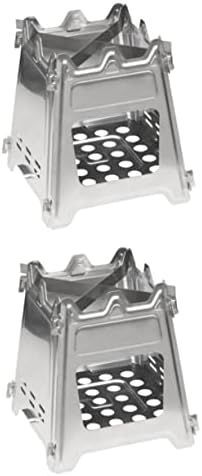  INOOMP 2 Pcs Foldable Backpack Outdoor Accessories Mini Backpack Collapsible Backpack Portable Campfire Stove Wood Stove Camping Ultralight Stove Outdoor Camping Supplies Foldable Stove
