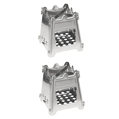  INOOMP 2 Pcs Foldable Backpack Outdoor Accessories Mini Backpack Collapsible Backpack Portable Campfire Stove Wood Stove Camping Ultralight Stove Outdoor Camping Supplies Foldable Stove