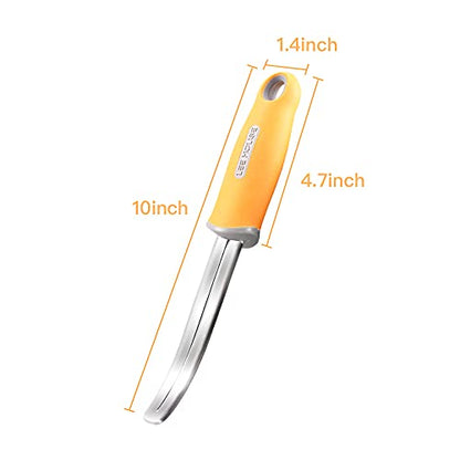  Coconut Meat Remover Knife,Coconut Tool,Coconut Meat Removal Tool Durable Silicone Handle Stainless Steel Coconut Opener Scraper For Kitchen Home