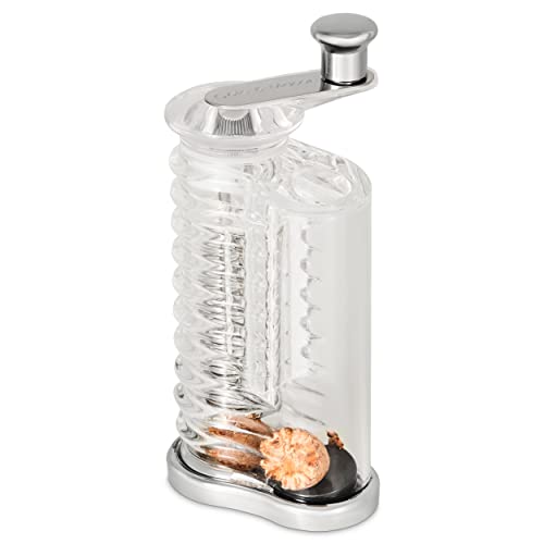 Cole & Mason Wallis Nutmeg Mill, Acrylic, Silver, 6 X 6 X 15 Cm