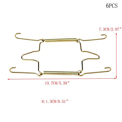  Faotup 6PCS Gold Metal Spring Plate Wall Hangers,Plate Hangers For The Wall 5 Inch,Dish Display Holder Wall,Dish Wall Hanger,Dish Hangers For Display,Suitable For 15-16 CM,5.39×8.87×0.51inches
