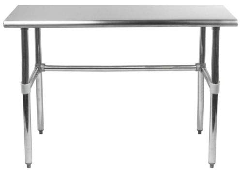  Express KitchQuip Open Base Stainless Steel Work Table With Galvanized