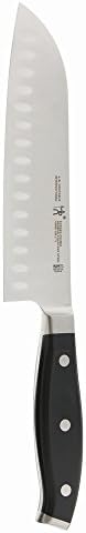  Forged Premio Hollow Edge Santoku Knife, 7-inch, Black/Stainless Steel