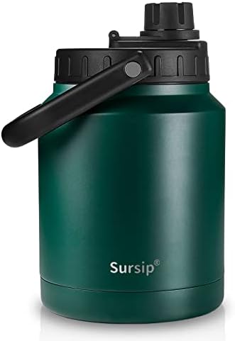  64 Oz Vacuum Insulated Water Jug,Half Gallon Stainless Steel Double Walled Water Bottle,18/8 Food-Grade Insulated Water Bottle ,Travel Drinking Water Flask-Cotton Candy