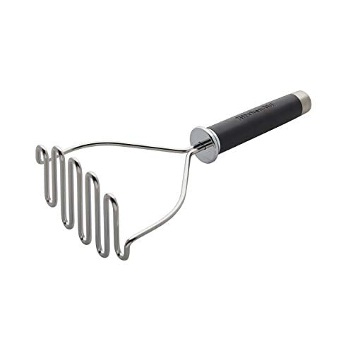  Gourmet Stainless Steel Wire Masher, 10.24-Inch, Black & KE112OHOBA KitchenAid Classic Euro Peeler, One Size Black 2