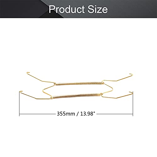  2Pcs Plate Hanger 13.98" W Type Stainless Steel Plate Hangers Invisible Wall Hooks For Walls Compatible Decorative Plates Hooks Dish Diaplay Holder Golden