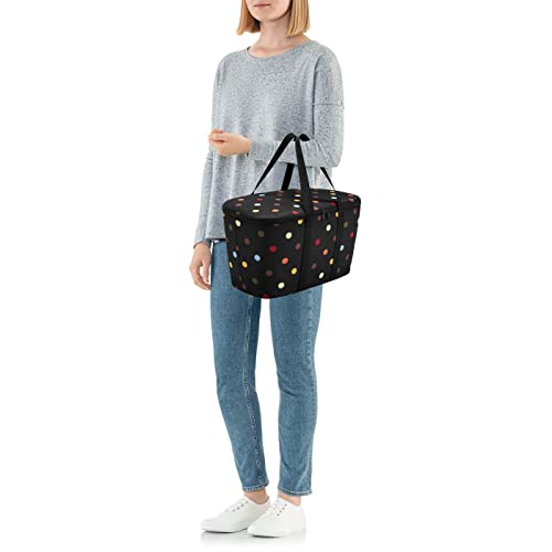  Reisenthel Coolerbag, Collapsible 20-Liter Insulated Tote With Zipper Closure, Dots