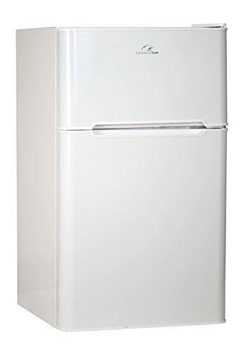  RD32W Compact Double Door Refrigerator With True Freezer, 3.2 Cu. Ft. Mini Fridge, White