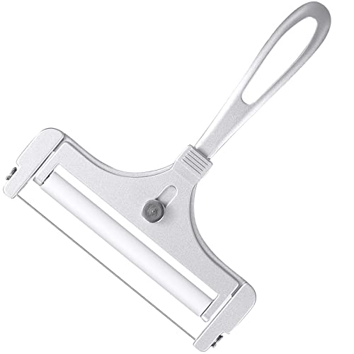  Cheese Slicer With Wire Adjustable Cheese Slicer For Block Cheese Heavy Duty Stainless Steel Cheese Slicers With Wire For Soft And Semi Hard Cheeses