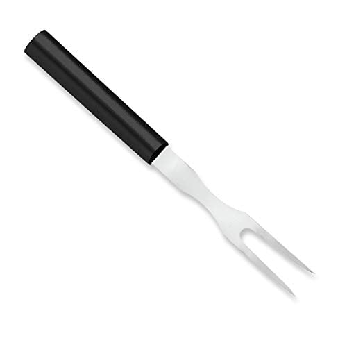  Ada Cutlery Carving Fork Stainless Steel Tine Steel Resin Made In USA, 9-1/2 Inches, Black Handle