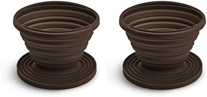  Collapsible Reusable Coffee Brewing Cone, Silicone, Number 2-Size, Brews 2 To 6-Servings, Set Of 2