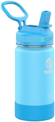  Actives Kids Insulated Stainless Steel Water Bottle With Straw Lid, 16 Ounce, Lilac/Ultra Violet