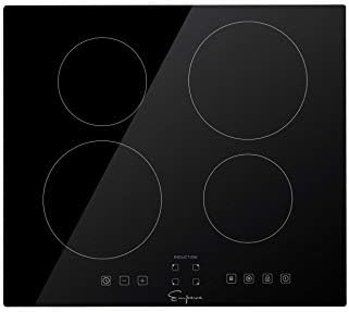  Electric Stove Induction Cooktop With 2 Burners In Black Vitro Ceramic Smooth Surface Glass 120V, 12 Inch