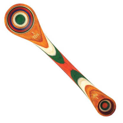  Ique Marrakesh Collection 2 In 1 Wooden Measuring Spoon With Tablespoon And Teaspoon Measurements