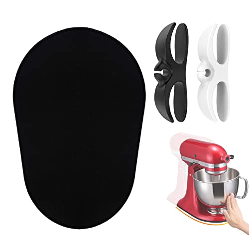  REIPOL Sliding Mat For Kitchenaid Mixer With 2 Cord Organizers，Mover Slider Mat Pad For 5-8 Qt Bowl Lift Stand Mixer, Compatible With Professional 600 Stand Mixer