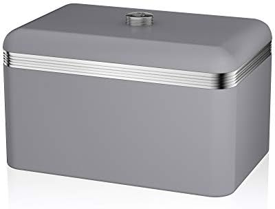 Swan Bread Bin, Black (Retro)