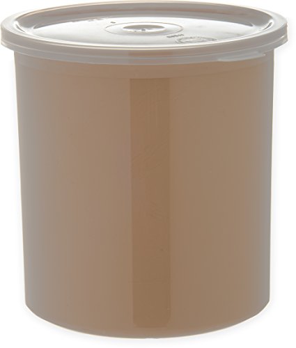  Round Storage Container With Lid, 1.2 Quart Crock, Beige