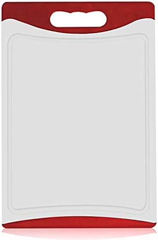  HEF GRIDS Durable Plastic Cutting Board Set, Chopping Board Thick Plastic, For Vegetable Meat Or Cheese With Non-Slip Feet And Handles With Juice Groove (Blue)