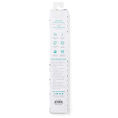  Reusable Straws Luxy Leopard + Blush Reusable Straw Set + Cleaning Brush, Each Straw Is 10.25 Inch Long (Fits Swig Life 20oz Tumblers, 22oz Tumblers, And 32oz Tumblers)