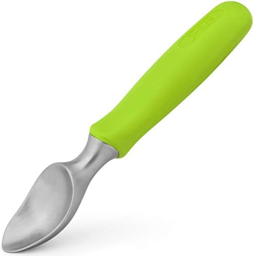  Ice Cream Scoop With Chisel-Shaped Tip, Non-Slip Easy To Grip Handle, Solid Stainless Steel For Hard Or Soft Ice Cream - Dishwasher Safe. (Blue)